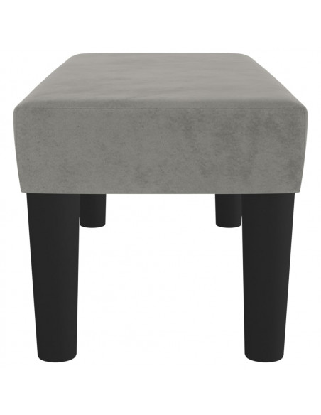 Panca Grigio Chiaro 70x30x30 cm in Velluto