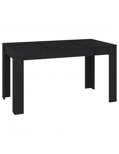 Tavolo da Pranzo Nero 140x74,5x76 cm in Legno Multistrato