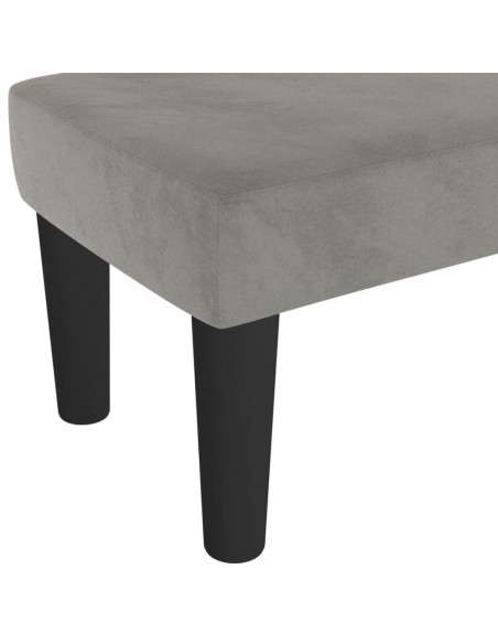 Panca Grigio Chiaro 70x30x30 cm in Velluto