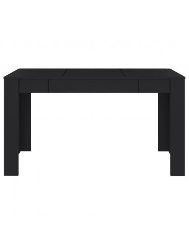 Tavolo da Pranzo Nero 140x74,5x76 cm in Legno Multistrato