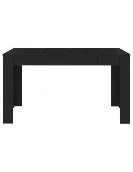 Tavolo da Pranzo Nero 140x74,5x76 cm in Legno Multistrato