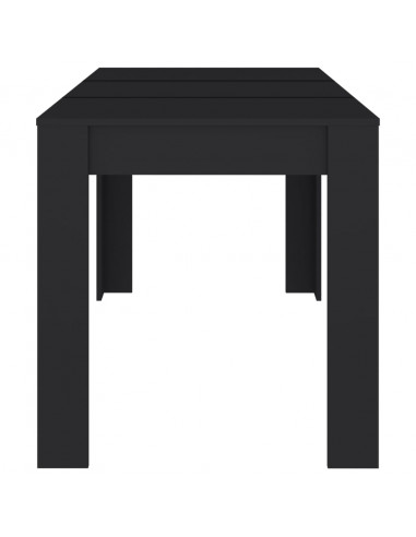 Tavolo da Pranzo Nero 140x74,5x76 cm in Legno Multistrato
