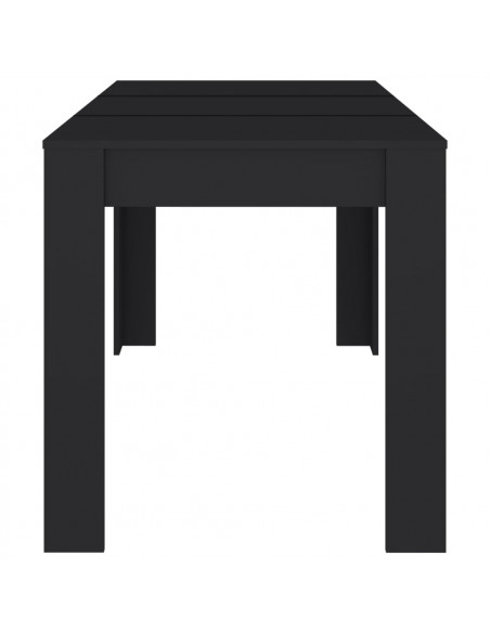 Tavolo da Pranzo Nero 140x74,5x76 cm in Legno Multistrato