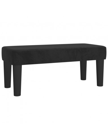 Panca Nera 70x30x30 cm in Velluto
