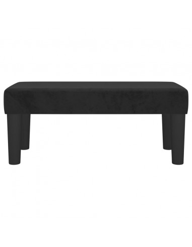 Panca Nera 70x30x30 cm in Velluto