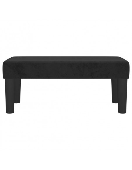 Panca Nera 70x30x30 cm in Velluto