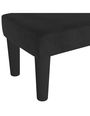 Panca Nera 70x30x30 cm in Velluto