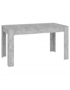 Tavolo da Pranzo Grigio Cemento 140x74,5x76cm Legno Multistrato 2