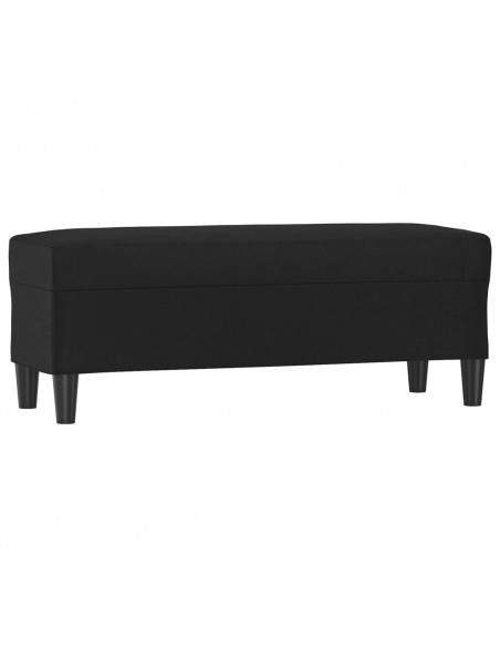 Panca Nera 100x35x41 cm in Similpelle