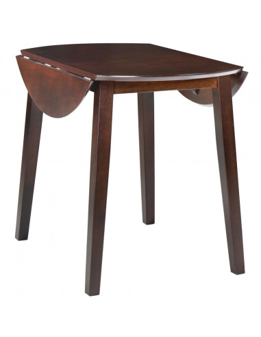 Tavolo per Sala da Pranzo con Ali Rotondo in MDF Marrone