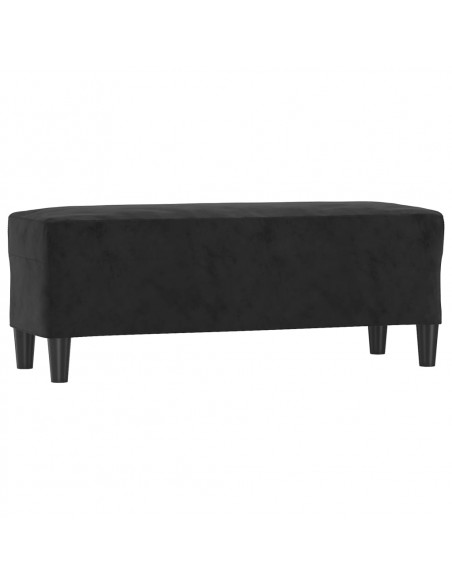 Panca Nero 100x35x41 cm in Velluto