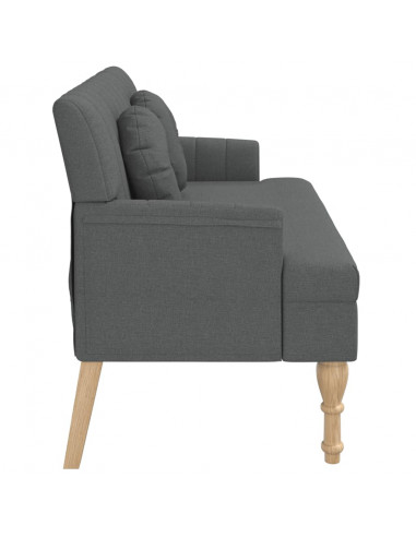 Panca con Cuscini Grigio Scuro 113x64,5x75,5 cm in Tessuto