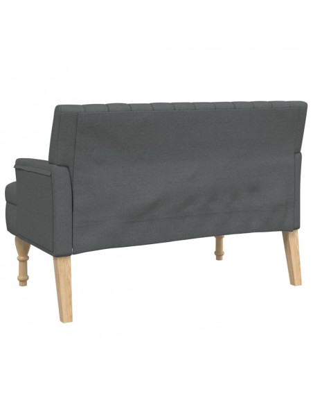 Panca con Cuscini Grigio Scuro 113x64,5x75,5 cm in Tessuto