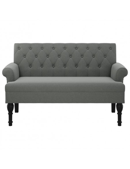 Panca con Schienale Grigio Scuro 120x62x75,5 cm in Tessuto