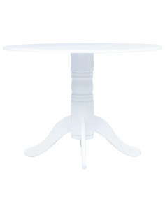 Tavolo da Pranzo 106 cm in Legno Massello di Hevea 2