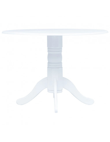 Tavolo da Pranzo 106 cm in Legno Massello di Hevea