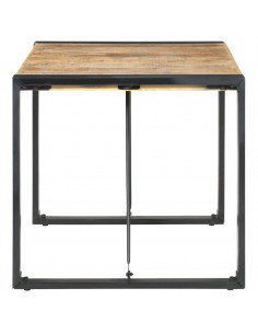 Tavolo da Pranzo 80x80x75 cm in Legno di Mango Grezzo 2