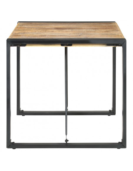 Tavolo da Pranzo 80x80x75 cm in Legno di Mango Grezzo