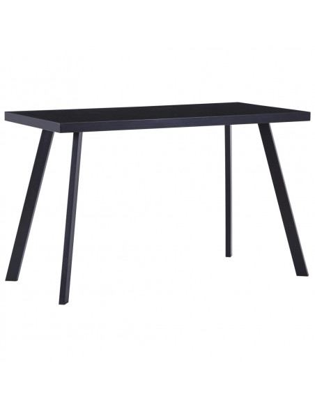 Tavolo da Pranzo Nero 120x60x75 cm in Vetro Temperato