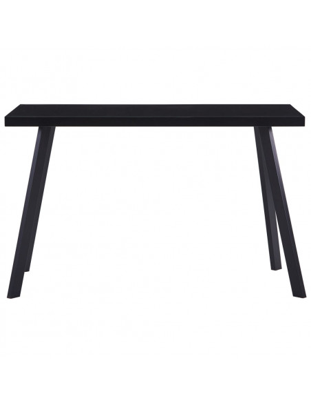 Tavolo da Pranzo Nero 120x60x75 cm in Vetro Temperato