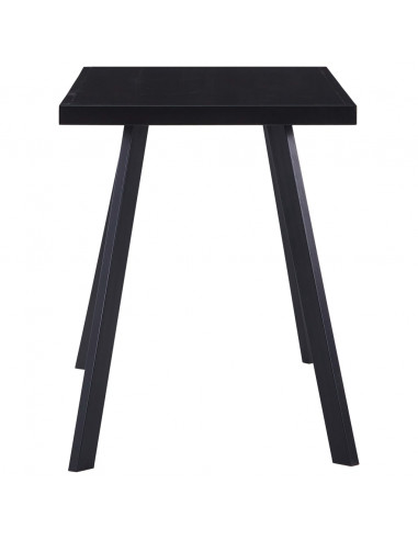 Tavolo da Pranzo Nero 120x60x75 cm in Vetro Temperato