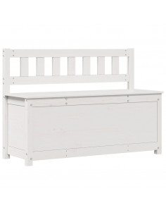 Panca Bianca 110x41x76,5 cm in Legno Massello di Pino 2