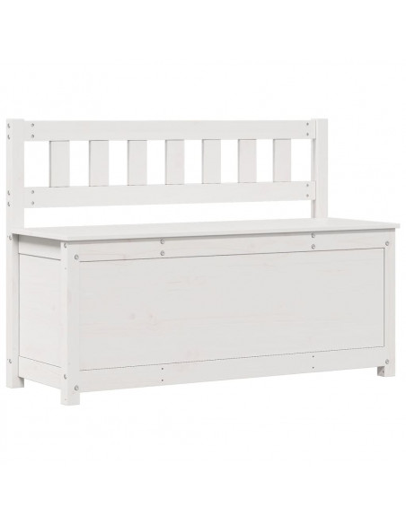 Panca Bianca 110x41x76,5 cm in Legno Massello di Pino