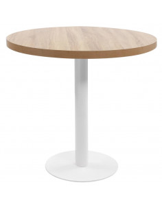 Tavolo da Bistrot Marrone Chiaro 80 cm in MDF 2