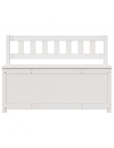 Panca Bianca 110x41x76,5 cm in Legno Massello di Pino