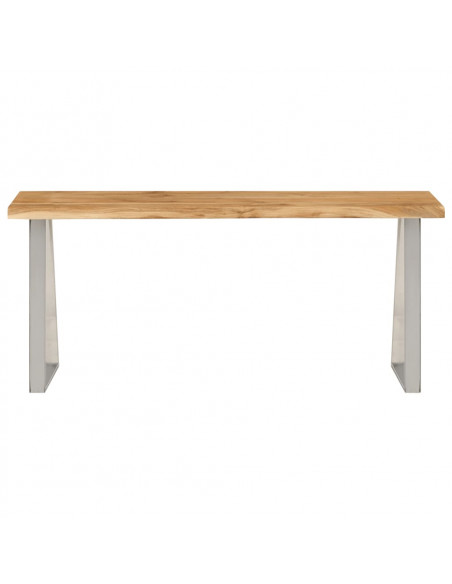 Panca con Bordi Vivi 105 cm in Legno Massello di Acacia