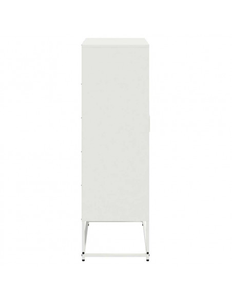 Credenza Bianca 68,5x38,5x123,5 cm in Acciaio