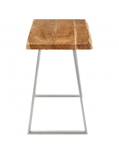 Panca con Bordi Vivi 105 cm in Legno Massello di Acacia