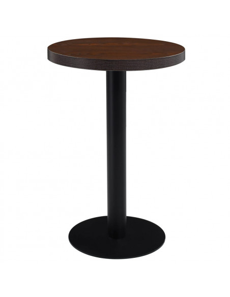 Tavolo da Bistrot Marrone Scuro 50 cm in MDF