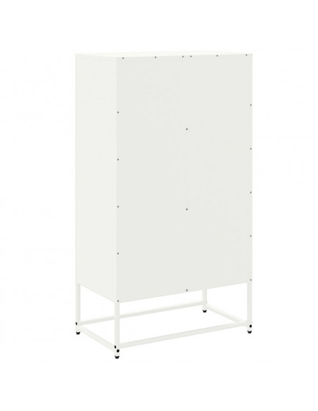 Credenza Bianca 68,5x38,5x123,5 cm in Acciaio