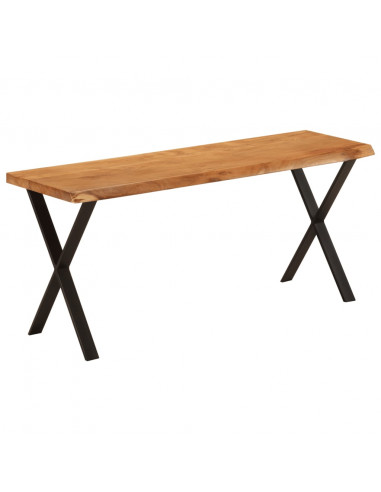 Panca con Bordi Vivi 105 cm in Legno Massello di Acacia