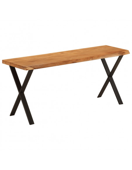 Panca con Bordi Vivi 105 cm in Legno Massello di Acacia