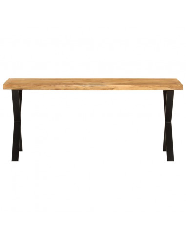 Panca con Bordi Vivi 105 cm in Legno Massello di Acacia