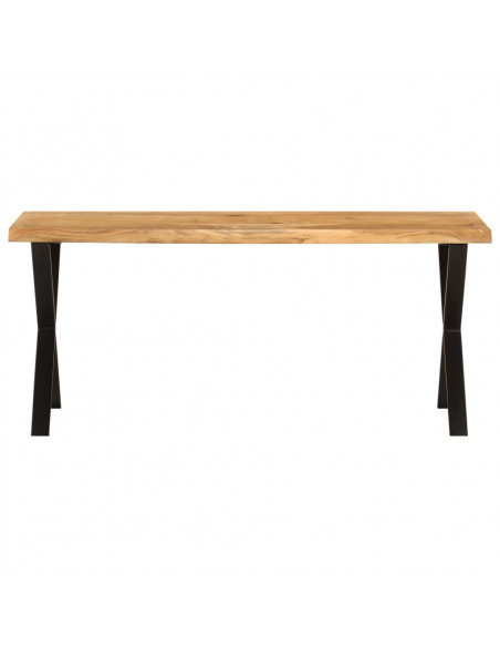 Panca con Bordi Vivi 105 cm in Legno Massello di Acacia
