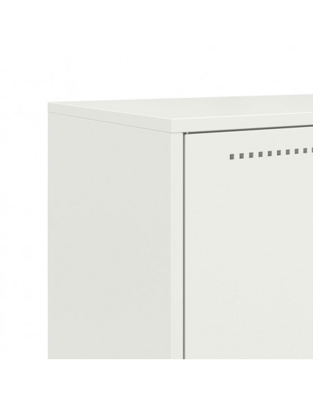 Credenza Bianca 68,5x38,5x123,5 cm in Acciaio
