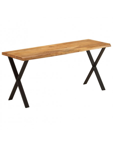 Panca con Bordi Vivi 105 cm in Legno Massello di Acacia