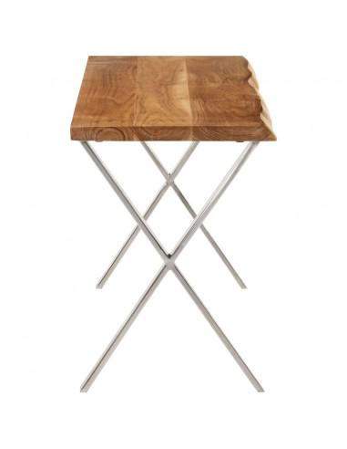 Panca con Bordi Vivi 105 cm in Legno Massello di Acacia