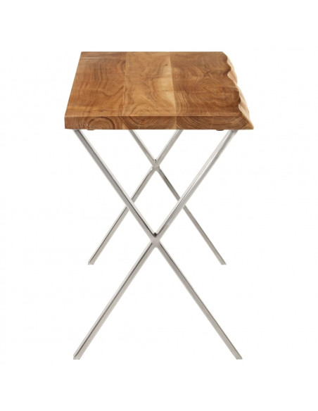 Panca con Bordi Vivi 105 cm in Legno Massello di Acacia