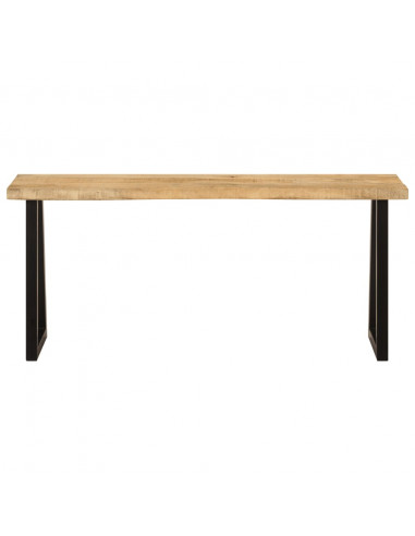 Panca con Bordi Vivi 105 cm in Legno Massello di Mango