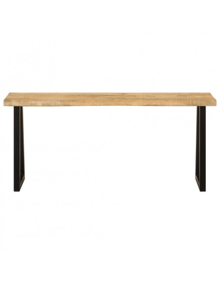 Panca con Bordi Vivi 105 cm in Legno Massello di Mango