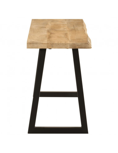Panca con Bordi Vivi 105 cm in Legno Massello di Mango