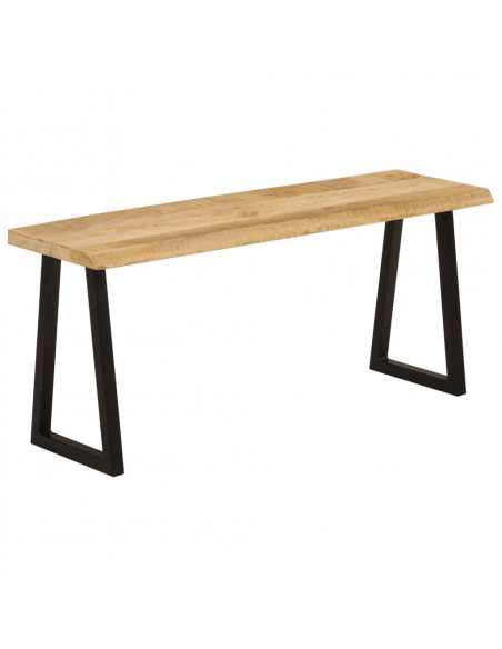 Panca con Bordi Vivi 105 cm in Legno Massello di Mango