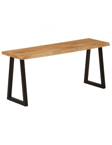 Panca con Bordi Vivi 105 cm in Legno Massello di Acacia