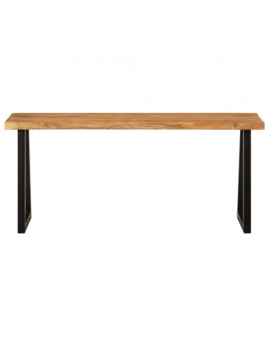 Panca con Bordi Vivi 105 cm in Legno Massello di Acacia