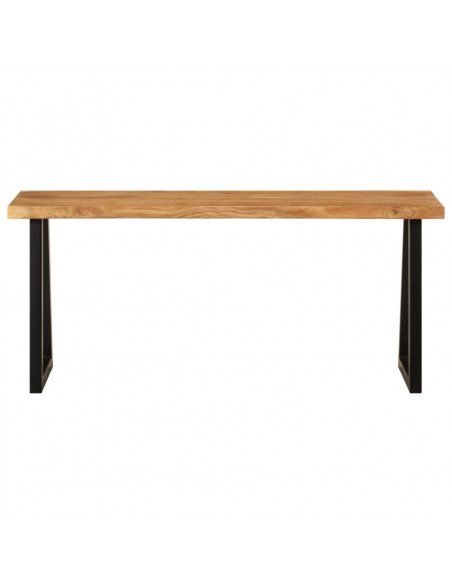 Panca con Bordi Vivi 105 cm in Legno Massello di Acacia