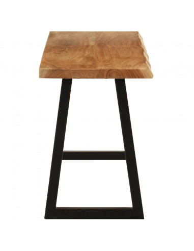 Panca con Bordi Vivi 105 cm in Legno Massello di Acacia